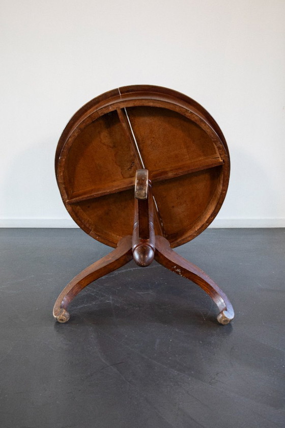 Image 1 of Ronde antieke gueridon / bijzettafel