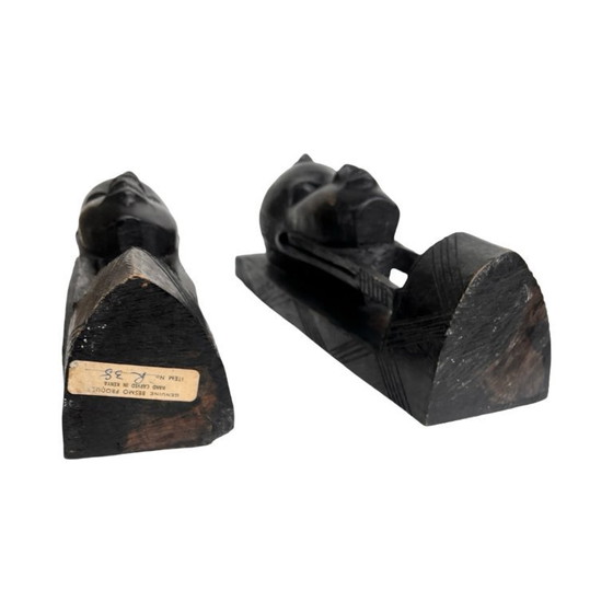 Image 1 of Serre-livres – Kenya, ébène, années 1970, faits main