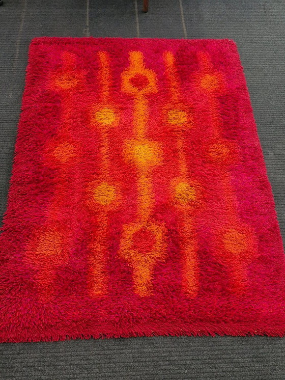 Image 1 of Vintage rug Desso 70s red/orange/yellow