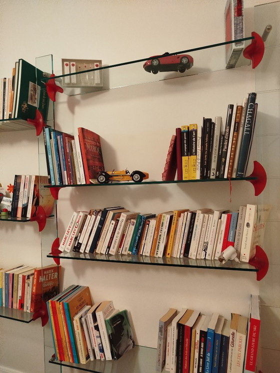 Image 1 of Roche Bobois design wandplank van glas (prijs bespreekbaar)