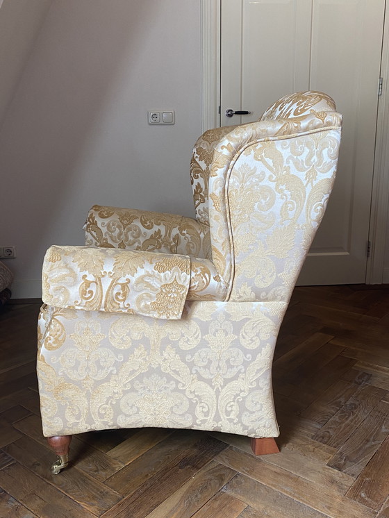 Image 1 of Ear armchair with footstool