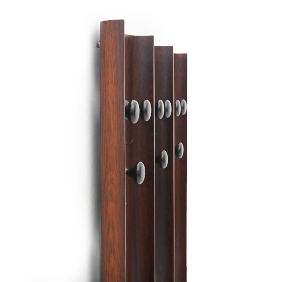 Image 1 of Wall coat rack in curved plywood, 1960s