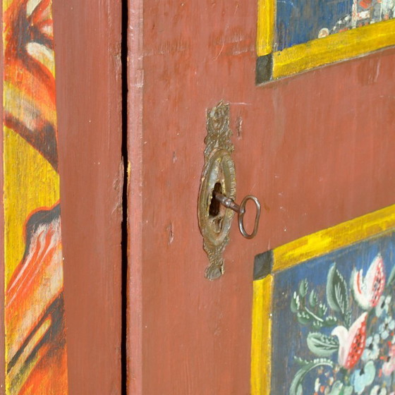 Image 1 of Deutscher Hochzeitsschrank, datiert 1850