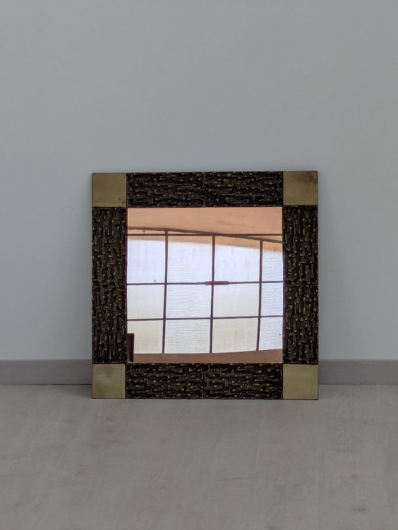 Image 1 of Frigerio Desio - Luciano Frigerio - Espejo - Juanita - Bronce, Latón