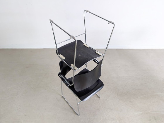 Image 1 of Originele set van 4 Howe 40/4 stoelen David Rowland Midcentury stapelstoel