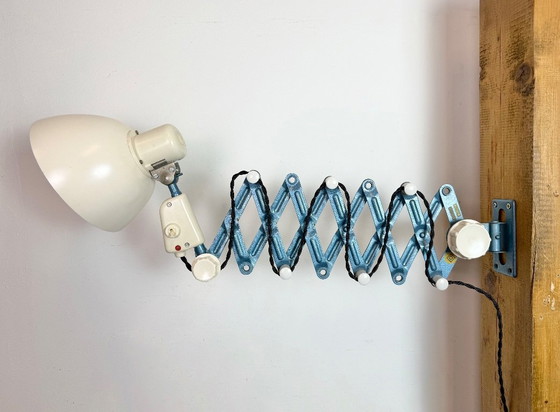 Image 1 of Industrielle Scherenlampe aus Ostdeutschland von Reif Dresden, 1950er Jahre