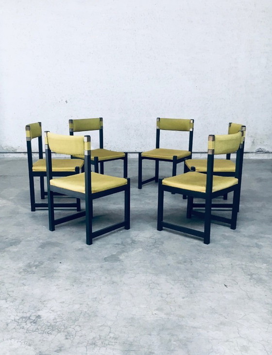 Image 1 of Midcentury Modern Design Eetkamerstoelset van J. Batenburg voor MI, België 1969