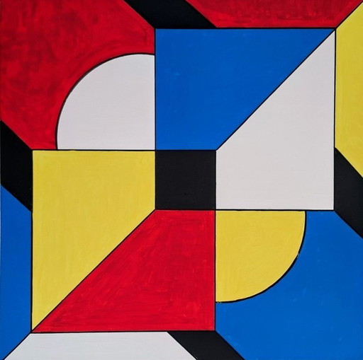 Enzo SAN MARCO - War Plane Mondrian