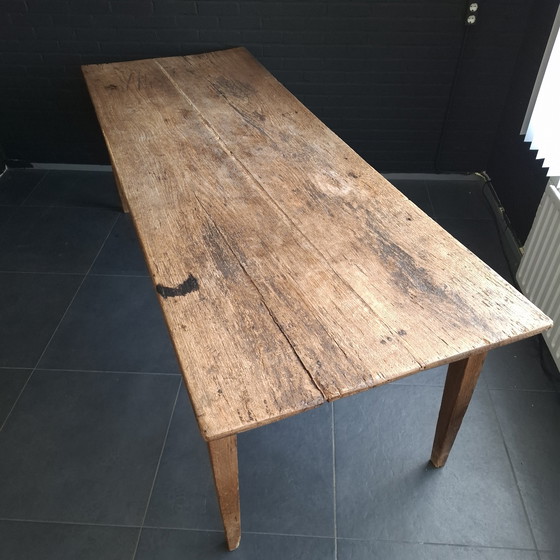 Image 1 of Antique French farm table 228x85 oak