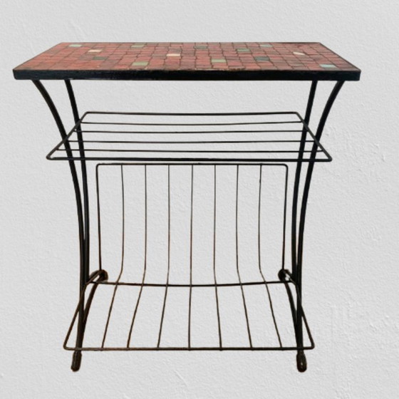 Image 1 of Beistelltisch mit Leselampe und passendem Zeitungstisch