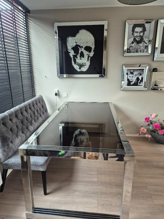 Image 1 of Eicholtz dining table and chairs plus Kare dining bench