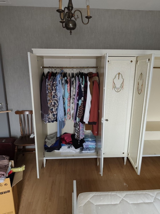 Vintage full 60s bedroom, Metal, Wood, Creme (photo 7 of 15)