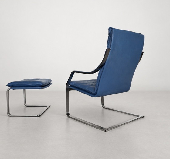 Poltrona Vintage Walter Knoll Art Collection Komet + Ottoman – Poltrone, rvs, Leather (photo 9 of 15)
