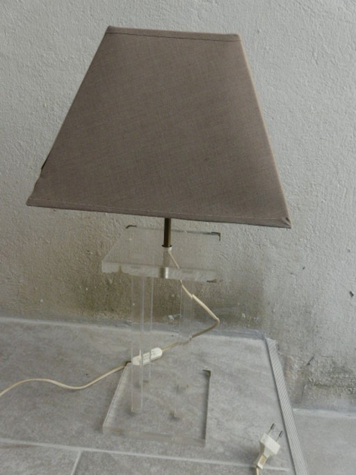 David Lange table lamp in plexiglass