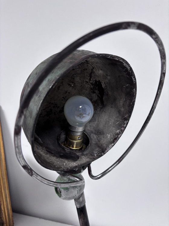 Unique Industrial Table Lamp (Vintage Jieldé Arm & Hinges) – Jielde, Metal (photo 14 of 15)