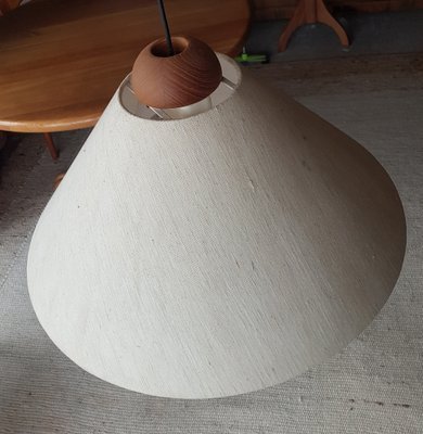 Image 1 of Danish Height-Adjustable Teak Ceiling Lamp With Cable Train