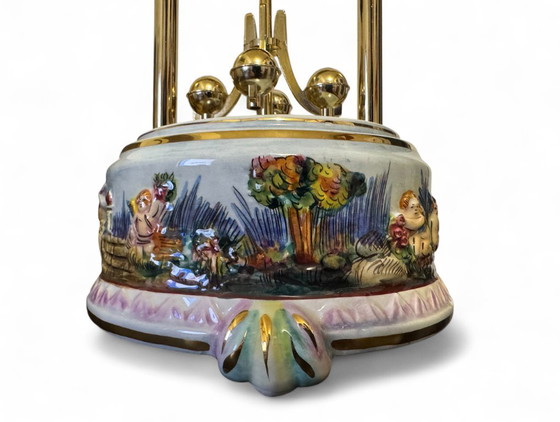 Image 1 of Capodimonte porcelain clock from the 1970s