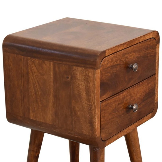 Mini Nachtkastje in Mangohout Met Kastanjehouten Look – Artisan, Wood (photo 7 of 12)