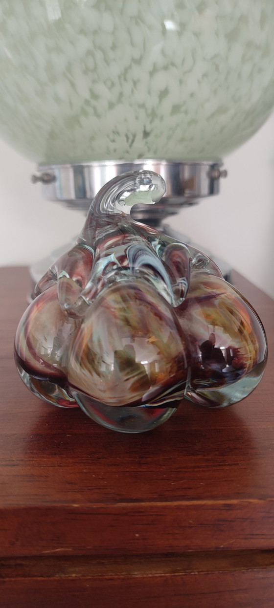 Image 1 of Pompoen van geblazen glas, gesigneerd door Loup Guittet.