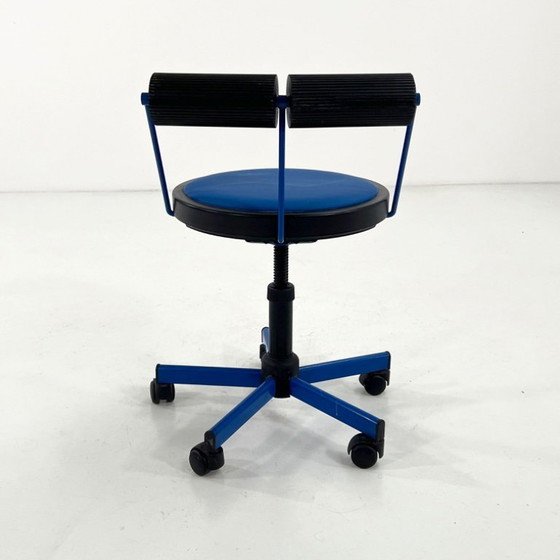 Image 1 of Verstelbare blauwe bureaustoel van Bieffeplast, jaren 80