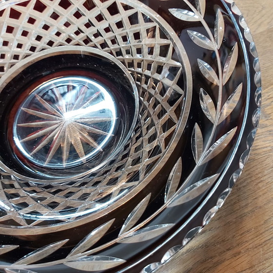 Val Saint Lammert Fruit Bowl Belgium, Val Saint Lambert, Crystal, Red (photo 2 of 6)