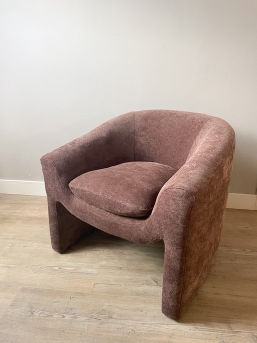 Fauteuil | nieuw herstoffeerd | bruin | japandi