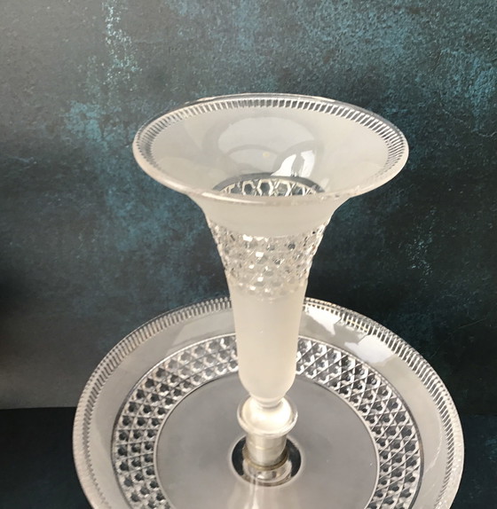 Image 1 of Baccarat Kristal Epergne - Etagère 19e-eeuws tafelstuk