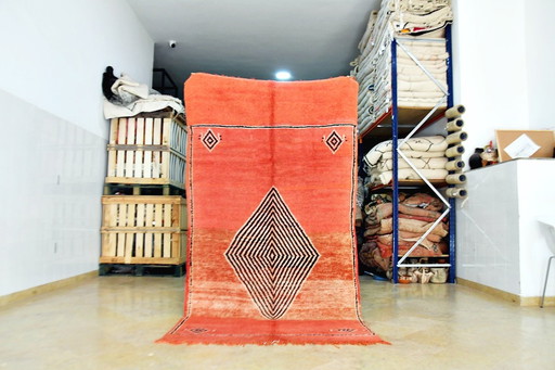 Marokkanischer Zemmour-Teppich im Vintage-Stil - 247 x 132 cm | Blush-Töne