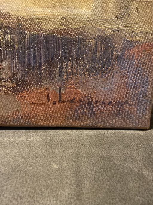 Natura morta paesaggio firmato