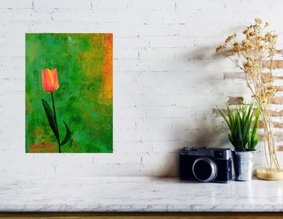 Image 1 of Dipingere un tulipano arancione