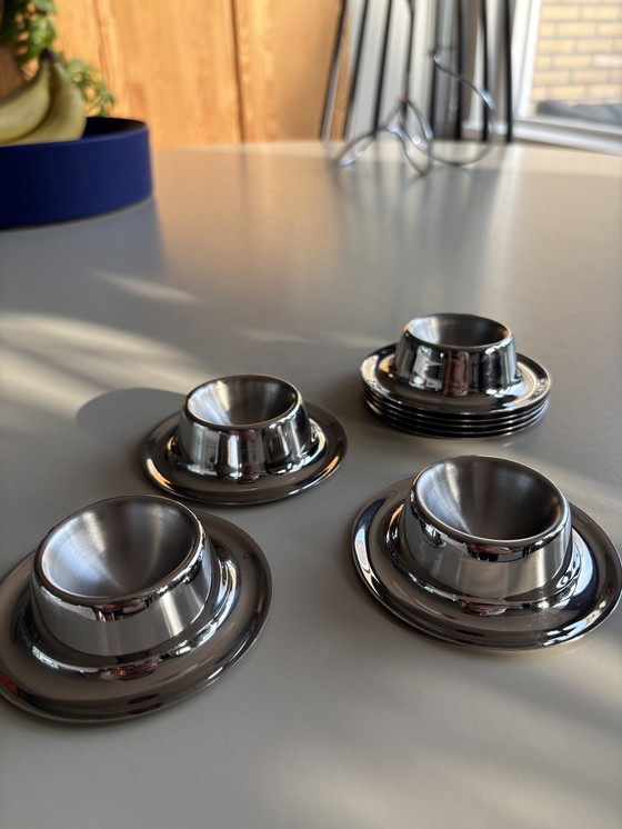Image 1 of 8 stainless steel egg cups