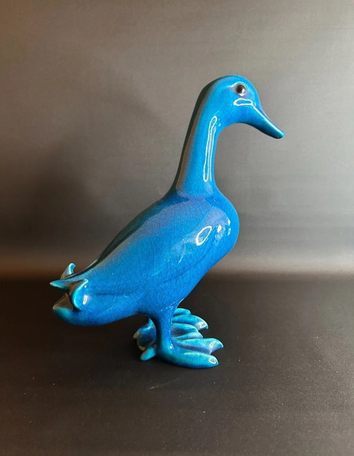 Art Deco keramische eend van George Cassin, Frankrijk ca. 1950 – gesigneerd