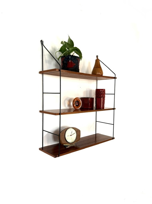 Vintage walnut wall rack WHB Germany ‘60