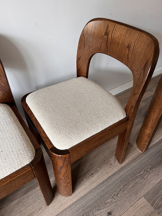 Image 1 of Beautiful brutalist set of 6 chairs and table