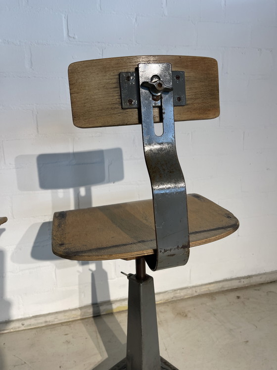 Image 1 of Singer chairs stools vintage industrial