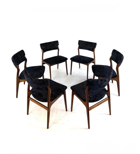 Image 1 of 6 restored Danish dining chairs '60