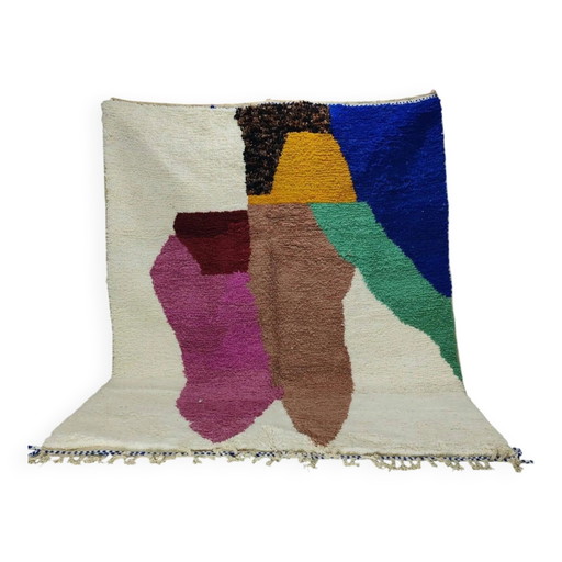 Tappeto marocchino Boujaad vintage in lana, tappeto berbero astratto 290x230cm.