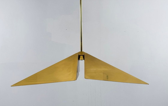 Image 1 of Lampada a sospensione/soffitto in ottone di Vereinigte Werkstätten, Germania, anni '70