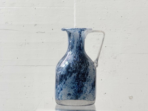 Sarner Glas Efeso vase with handle, studio glass with Murano influence, 1960s