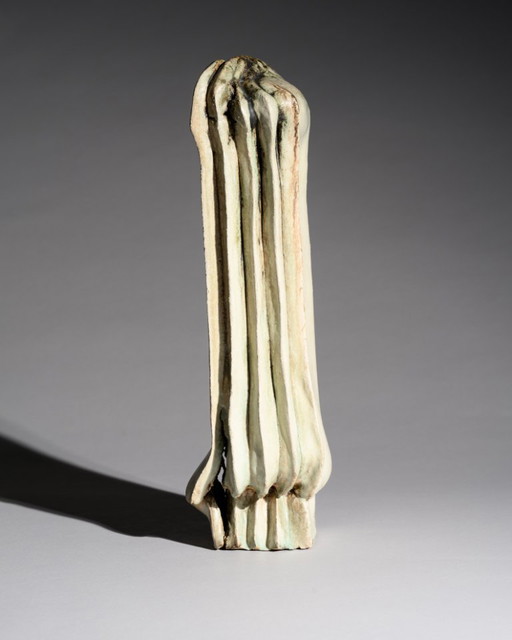 Uta Falter-Baumgarten Signed Studio Ceramic Brutalist Sculpture, Germany 1989 – Monumental Hand-Built Ceramic Object