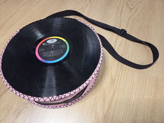 Borsa a spalla unica in vinile LP con pelle rosa – Borse a spalla, Nylon (photo 2 of 5)