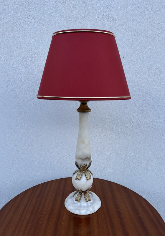 Image 1 of albasten kolomlamp uit de jaren 60