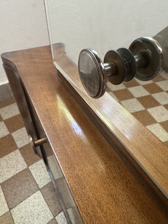 Image 1 of Nachtkastje in art-decostijl van gespiegeld hout