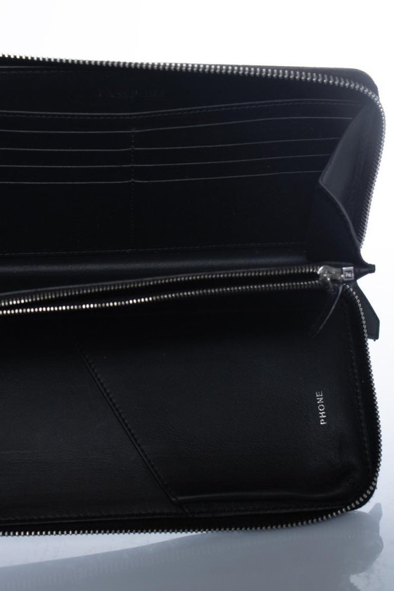 Image 1 of Fendi, FF-Print Leder-Clutch mit Reißverschluss im Continental-Stil