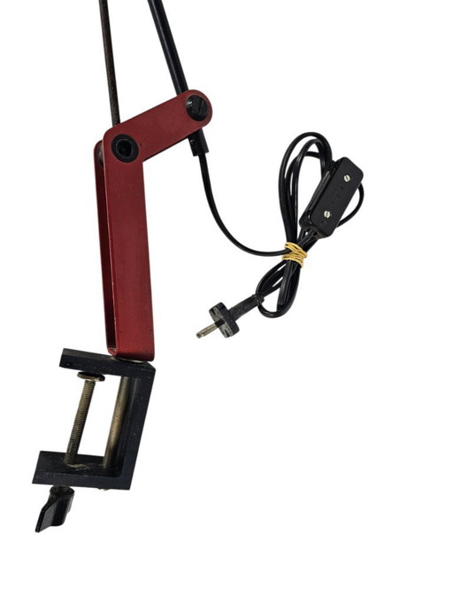 Lampe de bureau réglable design Ikea - métal - fixation par pince - années 80