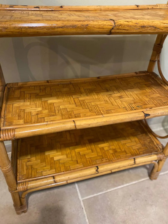 Vintage rotan rek – Wandrek, Rieten (photo 7 of 17)