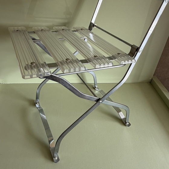 Silla plegable, Sillas plegables, Plástico, Metal, Transparente (foto 2 de 15)