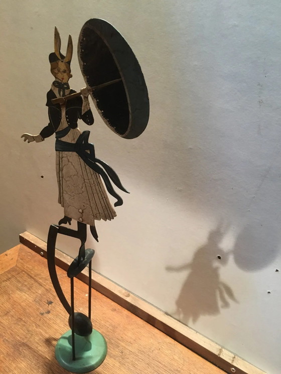 Donna con ombrello in metallo, pendolo – Oggetti decorativi, Vintage (photo 4 of 13)