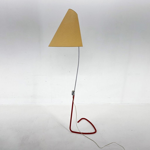 Lampadaire vintage en parchemin par Josef Hurka pour Napako, Tchécoslovaquie 1960