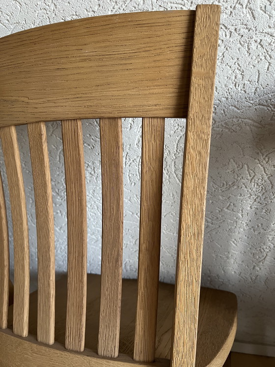 Image 1 of 4 Esszimmerstühle aus Eiche, die mit Lauge behandelt wurden